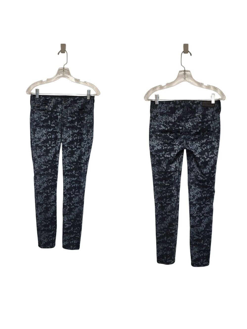 Big Star Alex Skinny Women's Blue Jeans Size 25 Floral Print